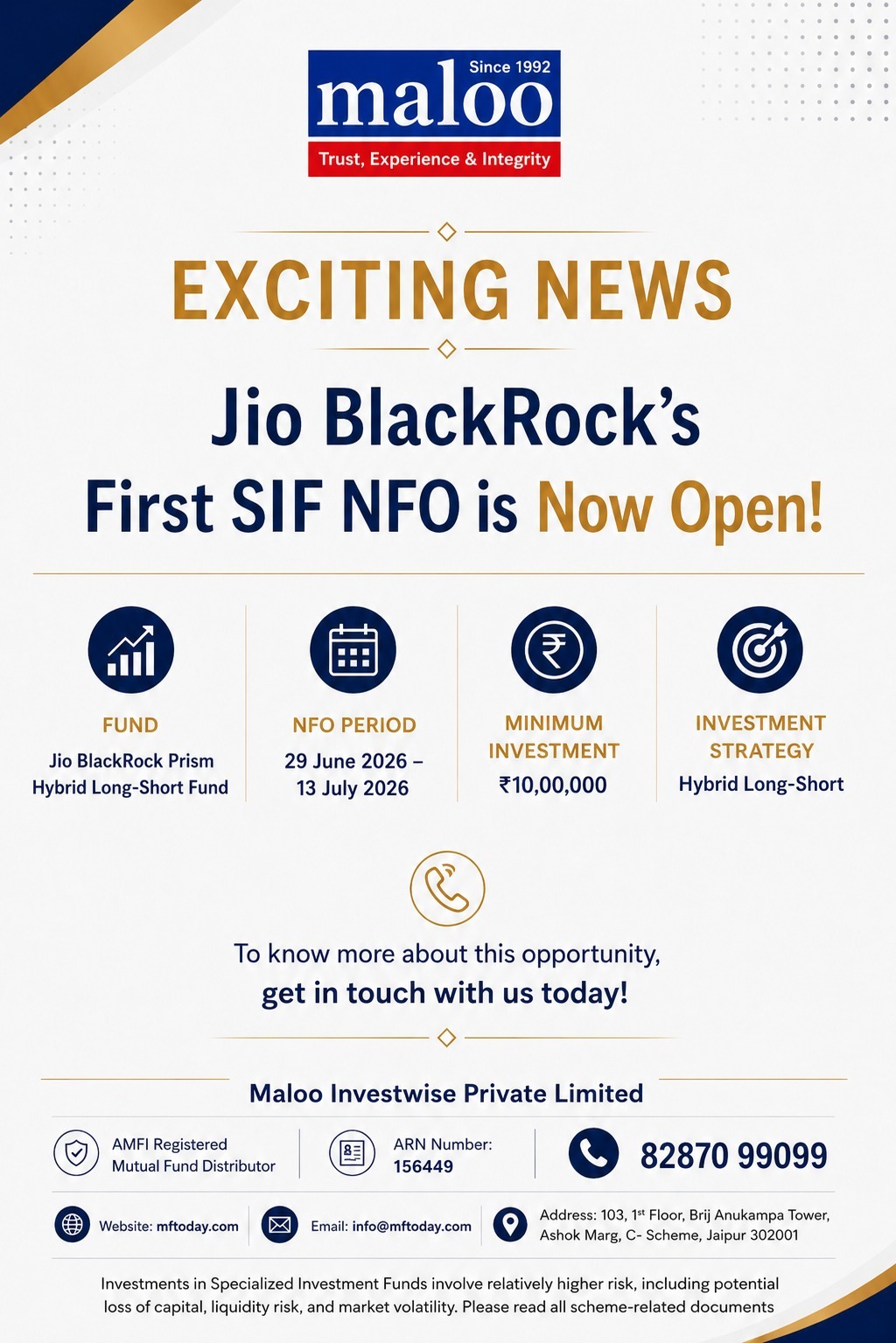Jio BlackRock Specialized Investment Fund (SIF)